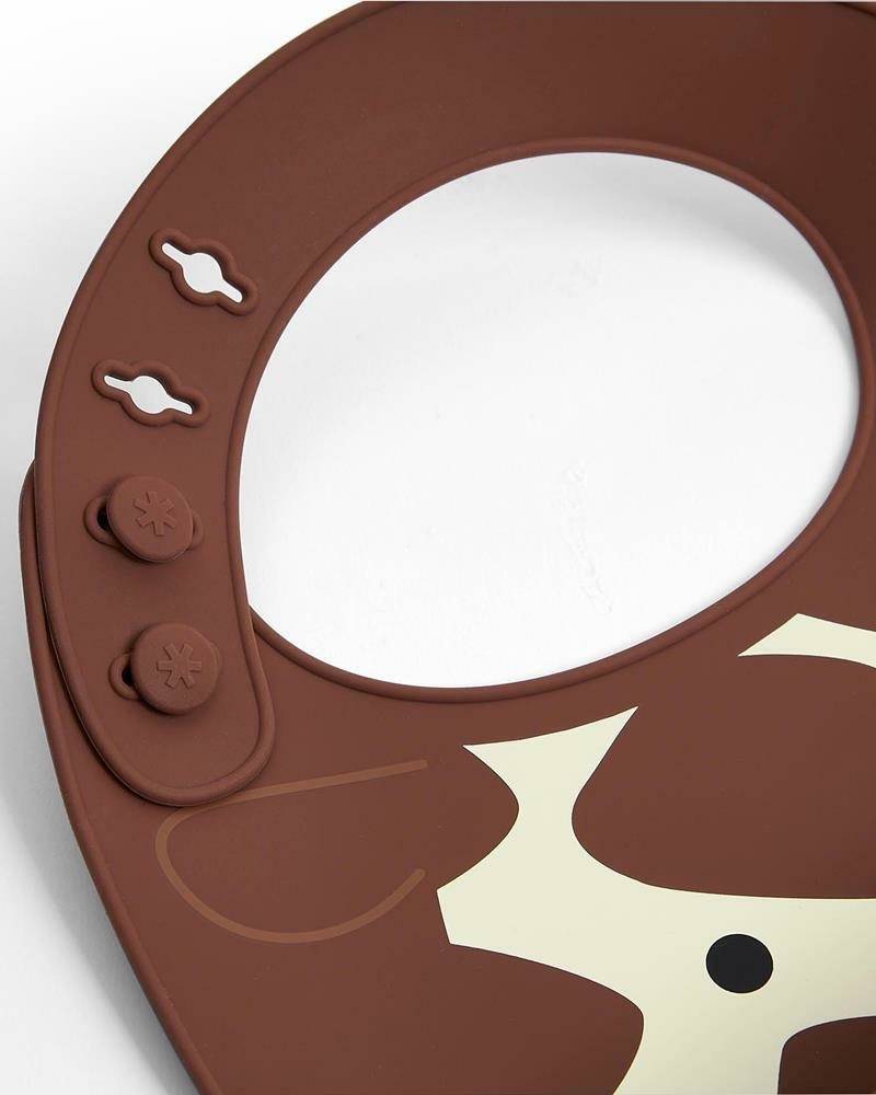 Zoo Fold & Go Silicone Bib Giraffe