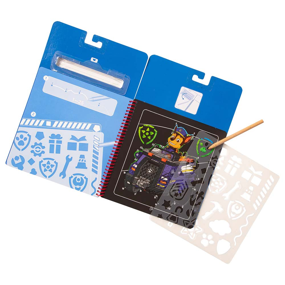 Melissa & Doug - Paw Patrol Scratch Art Pad, Chase