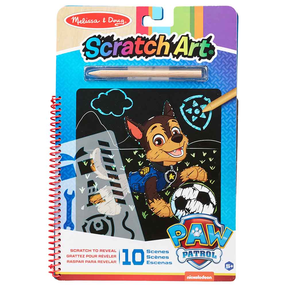 Melissa & Doug - Paw Patrol Scratch Art Pad, Chase