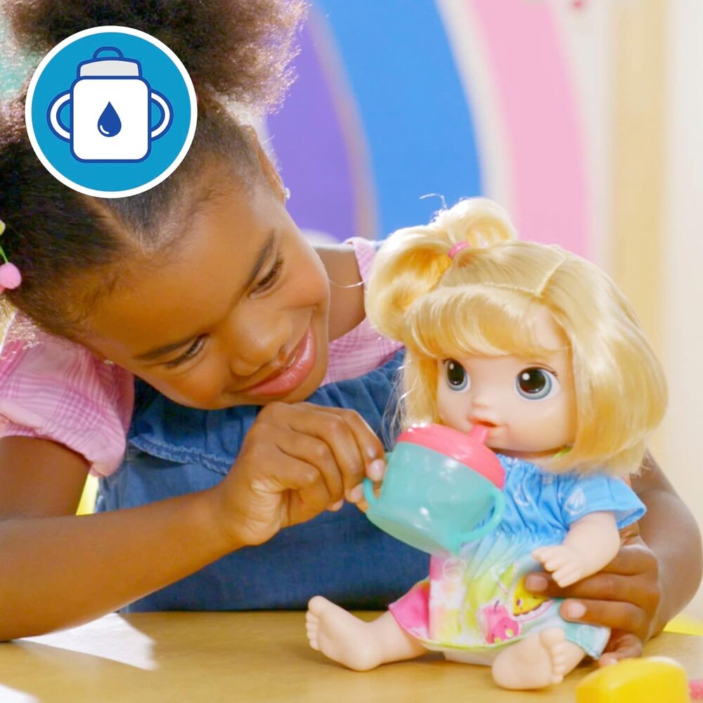 Baby Alive - Fruity Sips Doll Apple- Blonde Hair