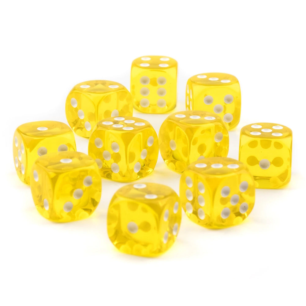 Kids Giveaway Gifts - Transparent Game Dice 100Pcs -Yellow