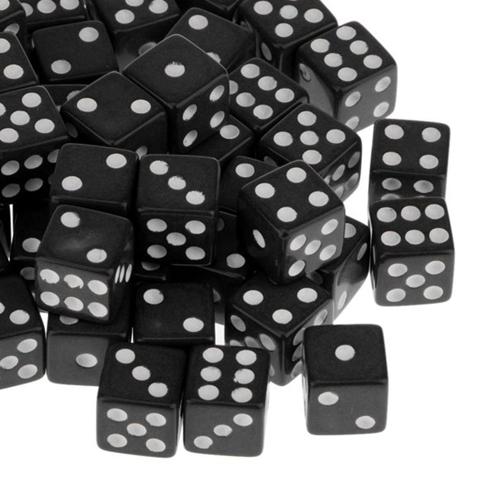 Kids Giveaway Gifts - Game Dice 100Pcs -Black