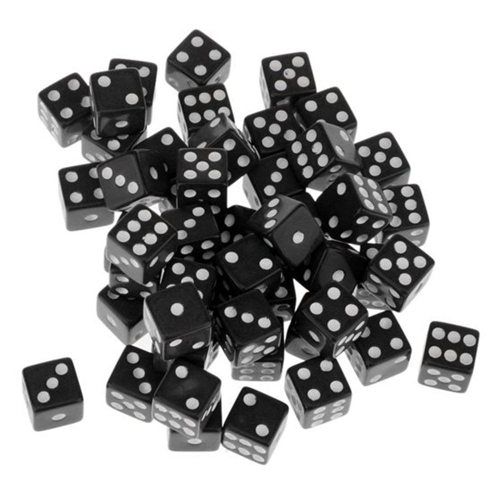 Kids Giveaway Gifts - Game Dice 100Pcs -Black