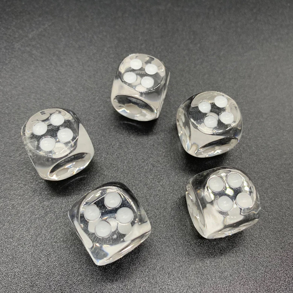 Kids Giveaway Gifts - Transparent Game Dice 100Pcs -Silver