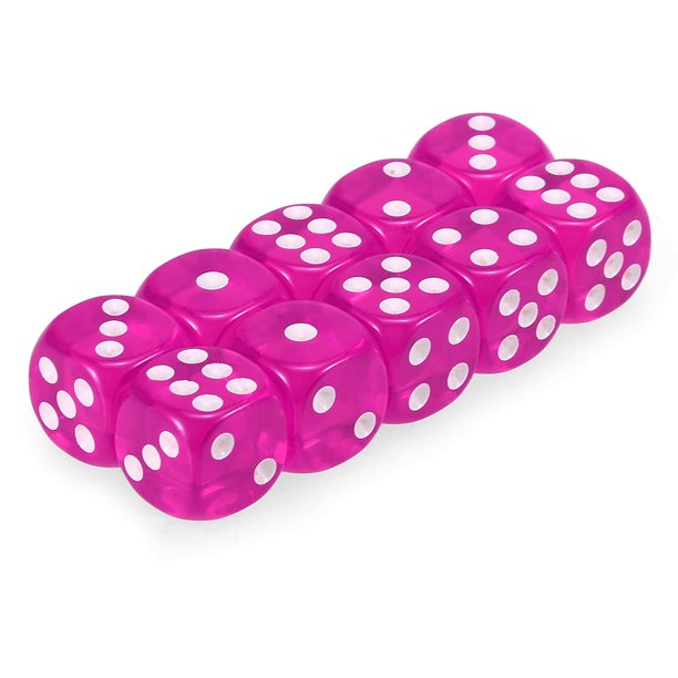 Kids Giveaway Gifts - Transparent Game Dice 100Pcs -Purple