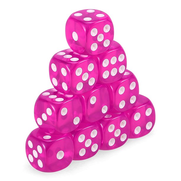 Kids Giveaway Gifts - Transparent Game Dice 100Pcs -Purple