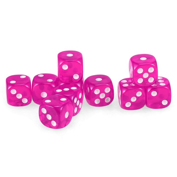 Kids Giveaway Gifts - Transparent Game Dice 100Pcs -Purple