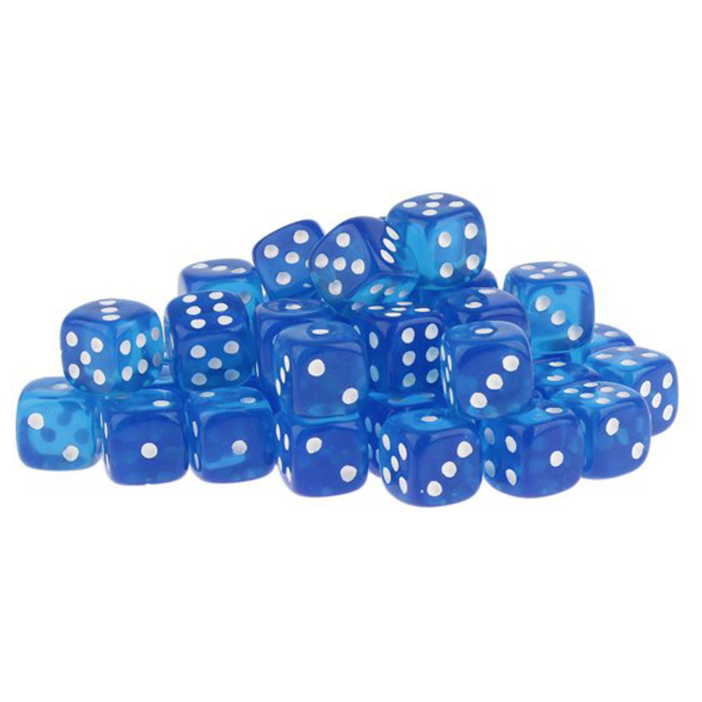Kids Giveaway Gifts - Transparent Game Dice 100Pcs -Blue