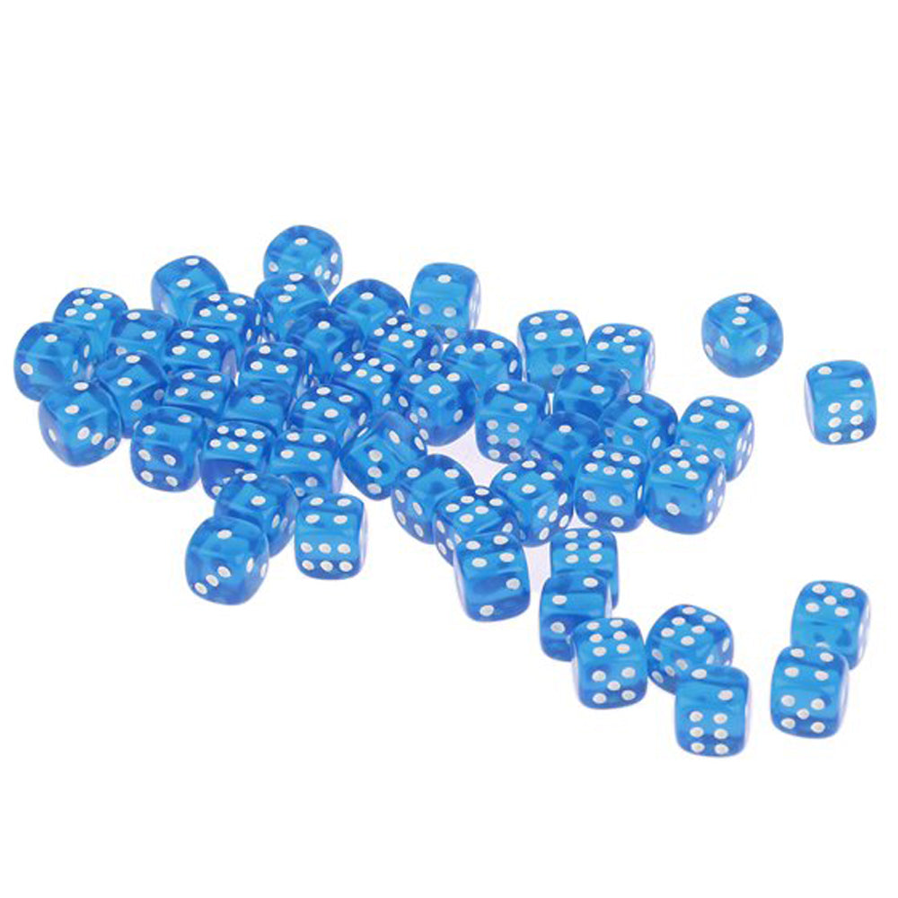 Kids Giveaway Gifts - Transparent Game Dice 100Pcs -Blue