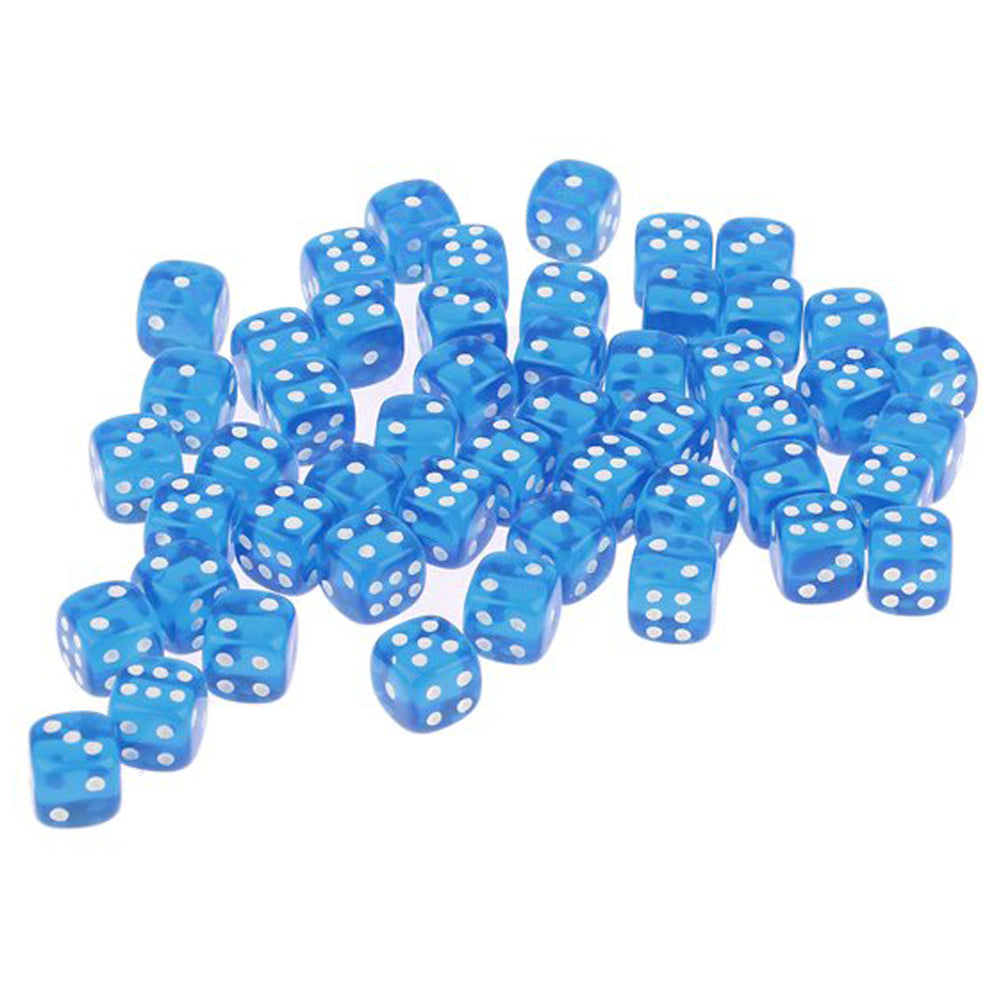 Kids Giveaway Gifts - Transparent Game Dice 100Pcs -Blue