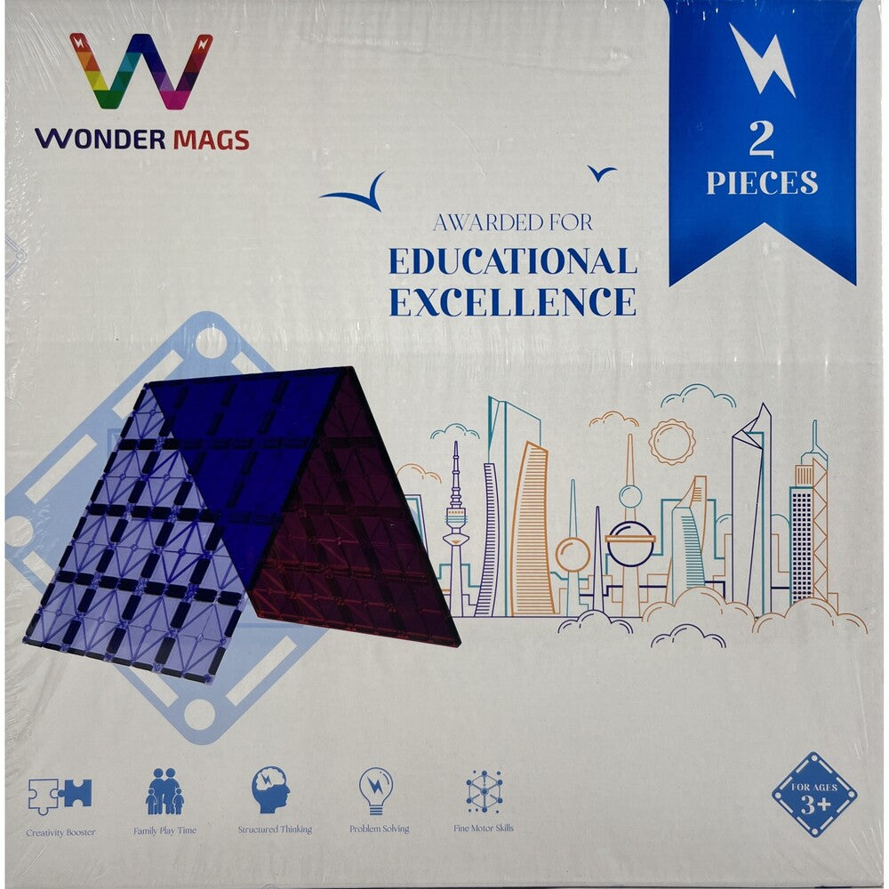 Wonder Mags - 3D Magenetic Tiles - 2 Piece Base Set