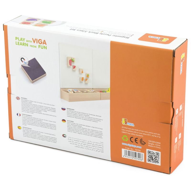 Viga - Magnetic Puzzle Block Fruits - 32 Pieces