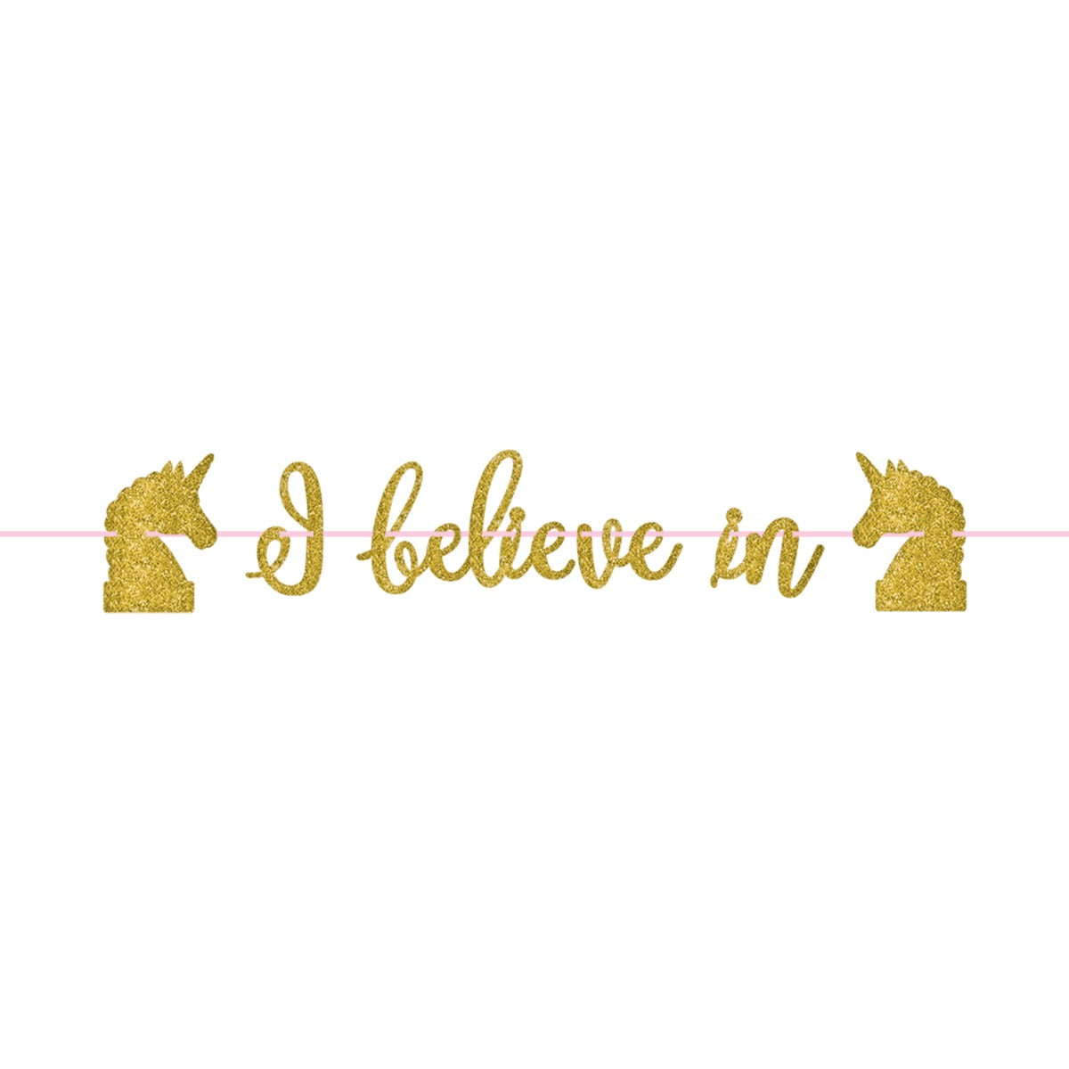 Magical Unicorn Gold Letter Ribbon Banner