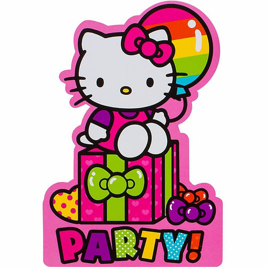 Hello Kitty Rainbow Invitation 8Pcs