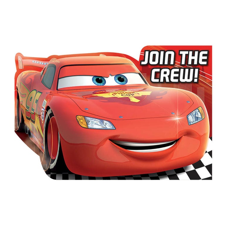 Cars Formula Racer Invitation- 8Pcs