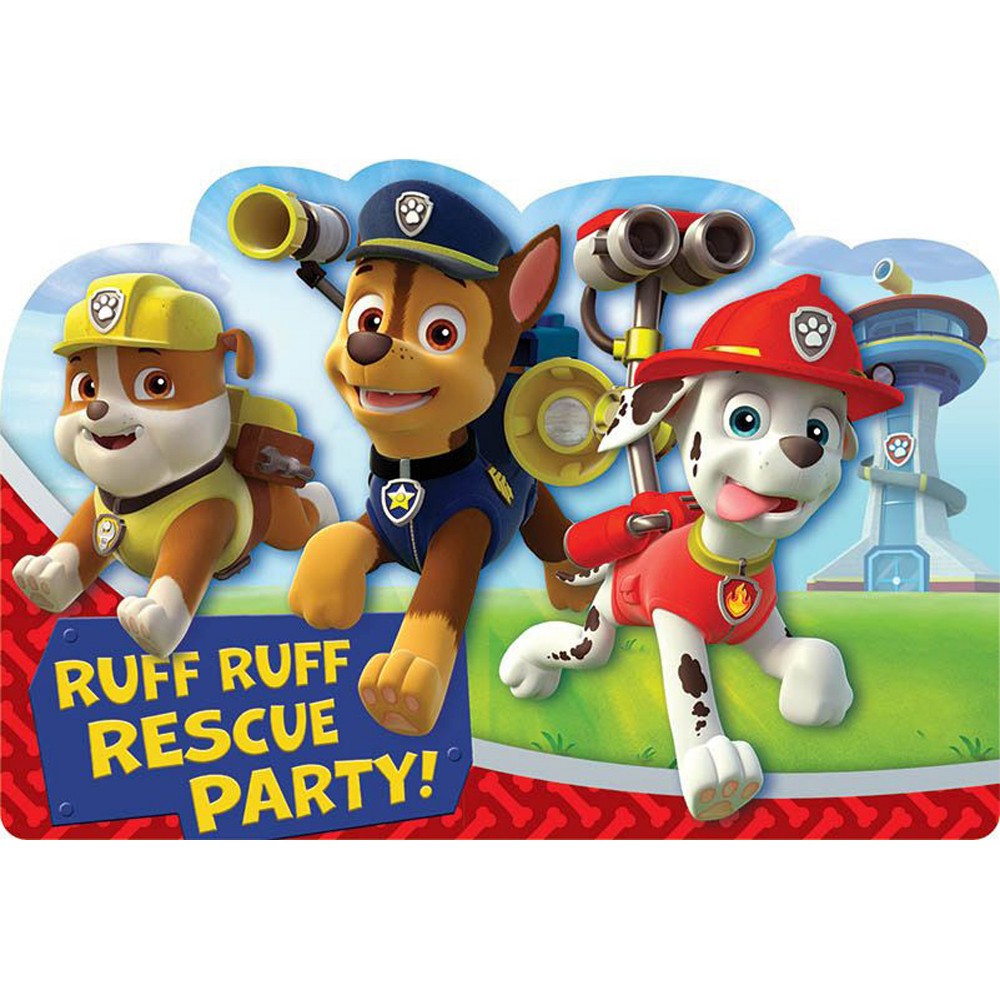 Paw Patrol Postcard Invite