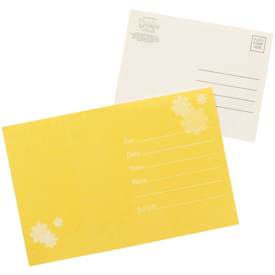 Dora And Friends Invitation And Thank You Card