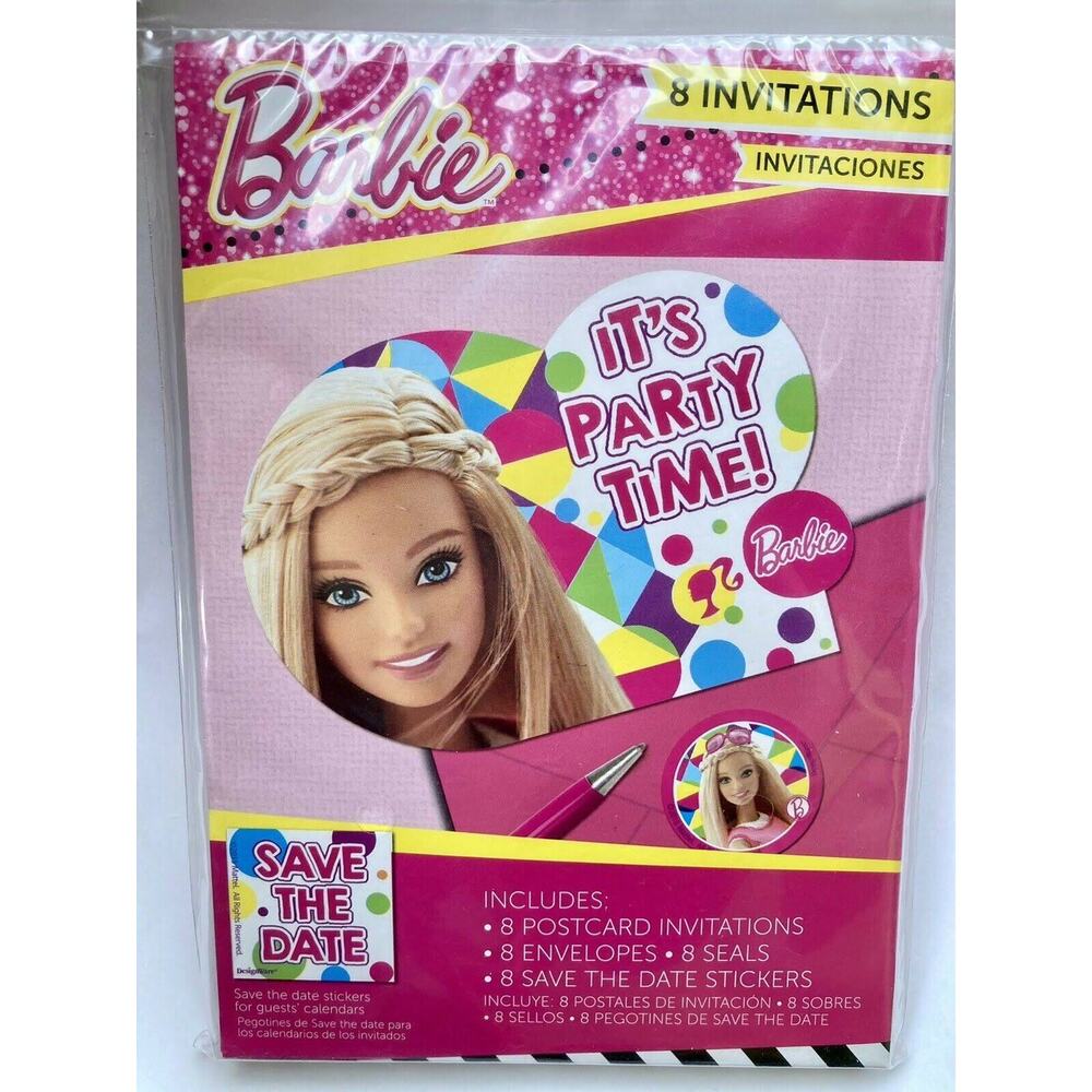 Barbie Sparkle Postcards Invites New