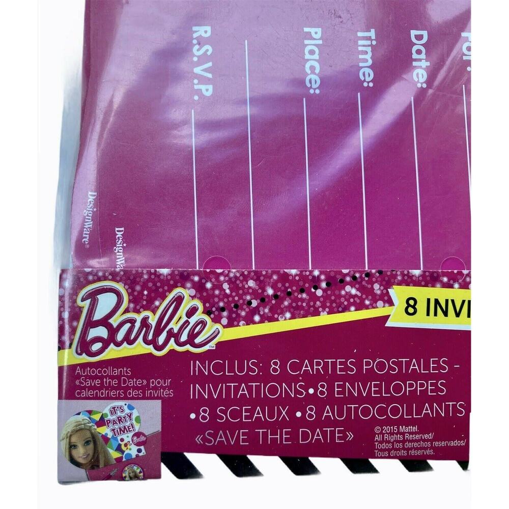 Barbie Sparkle Postcards Invites New