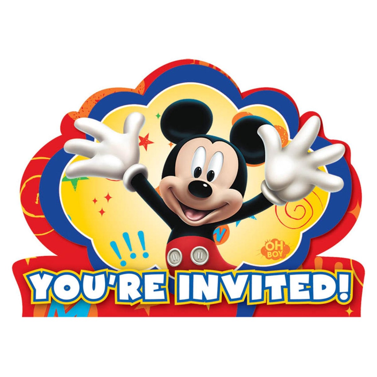 Disney Mickey Mouse Invitations 8Pcs