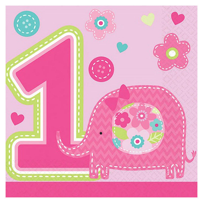 One Wild Girl Beverage Tissues 16Pcs