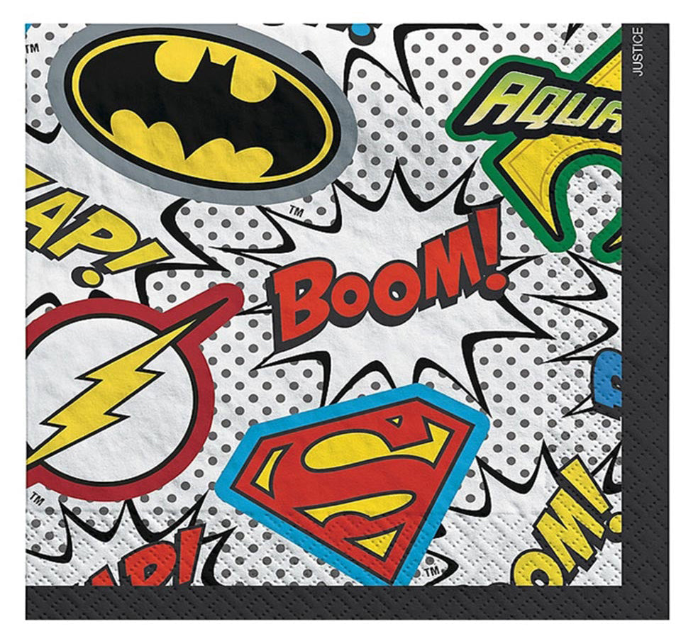 Justice League Heroes Unite Beverage Napkins