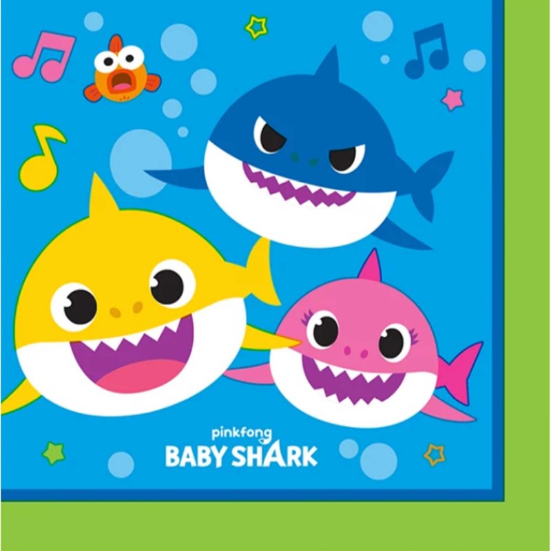 Baby Shark Beverage Tissues 16pcs