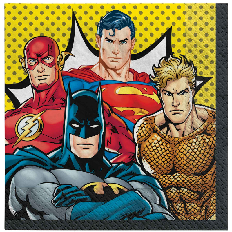 Justice League Heroes Unite Luncheon Napkins 16Pcs