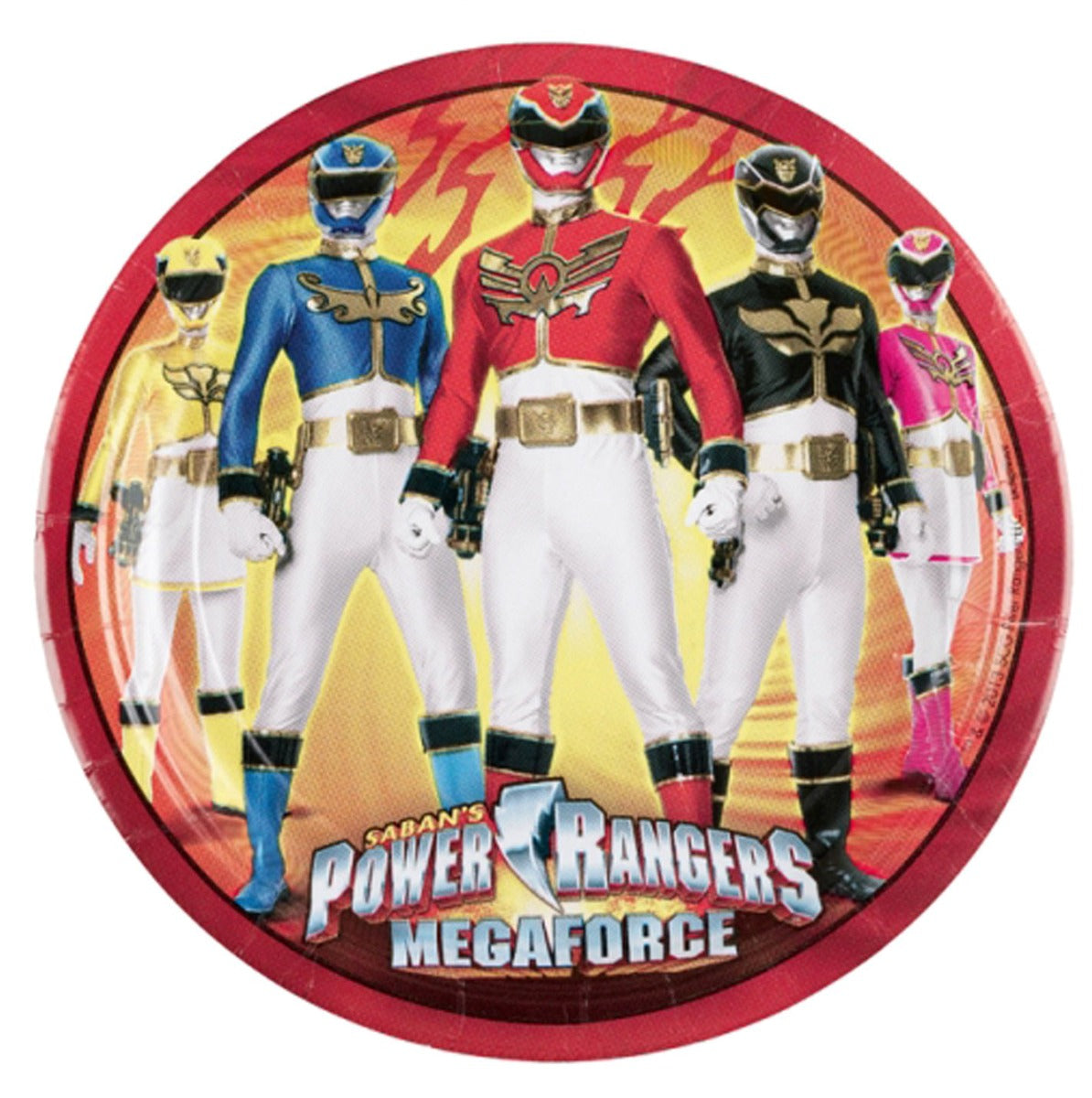 Power Rangers Mega Force Plates 9In, 8Pcs