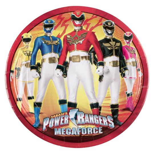 Power Rangers Mega Force Plates 9In, 8Pcs