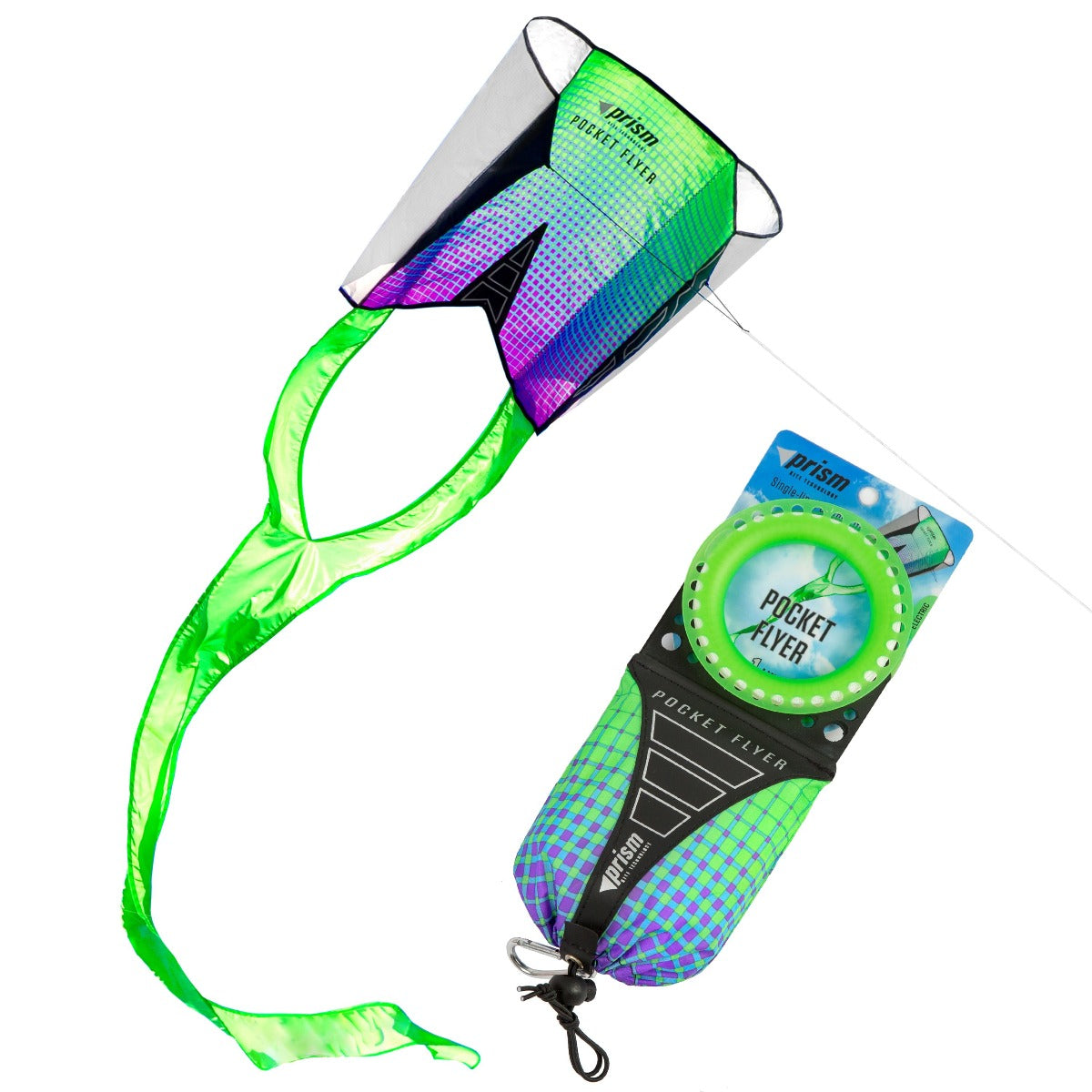 Prism Pocket Flyer Single Line Kite Green