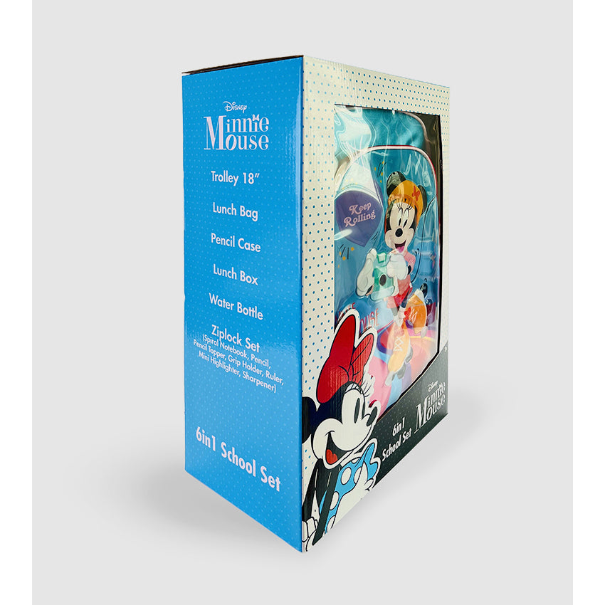 Disney - Minnie Mouse Keep Rolling 18 Inches 6 In 1 Trolley Box Set