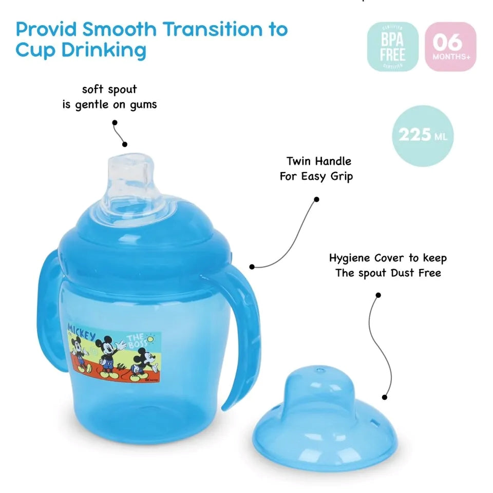 Disney - Mickey Mouse Spout Cup With Handle 250Ml - Blue