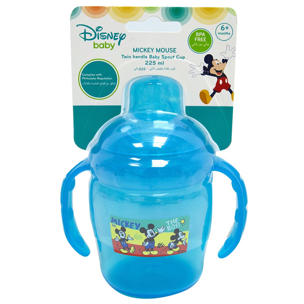 Disney - Mickey Mouse Spout Cup With Handle 250Ml - Blue