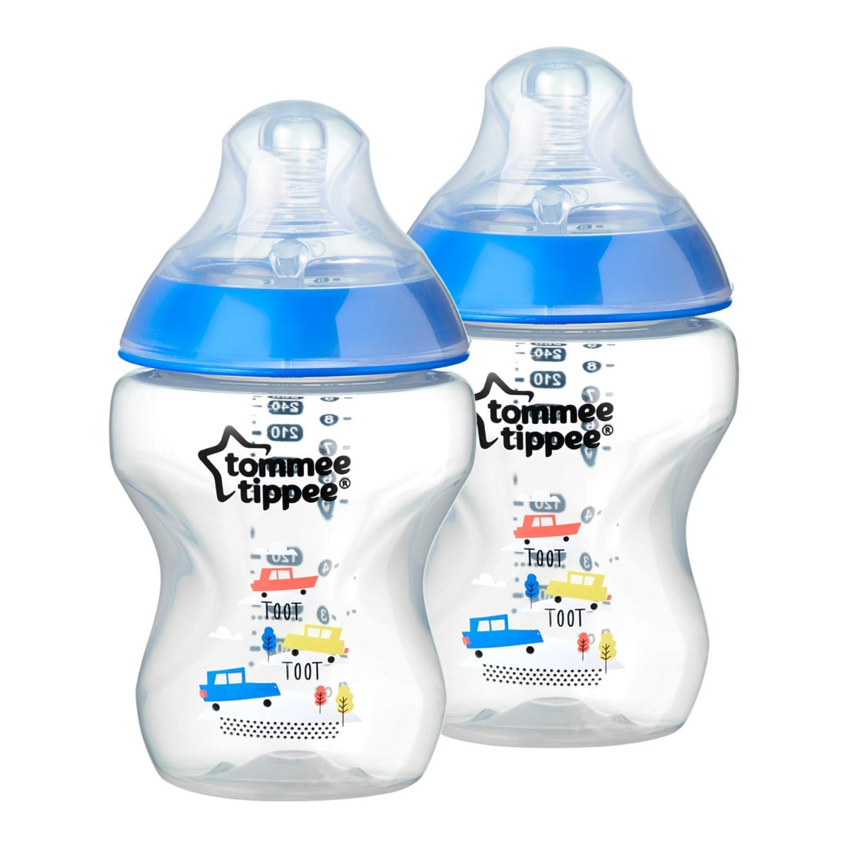 Tommee Tippee - 2X260Ml Easi-Vent Decorative Feeding - Blue