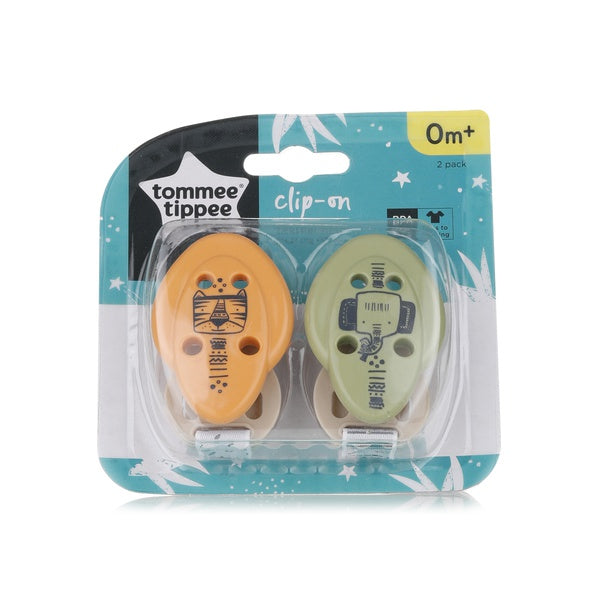 Tommee Tippee - Closer To Nature Soother Holders 2 Pcs-Green & Orange