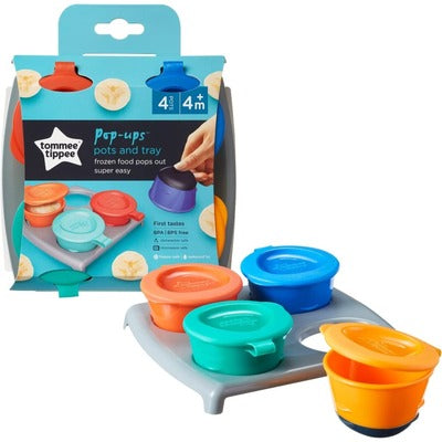 Tommee Tippee Explora Pop Up Freezer Pots and Tray Green and Orange
