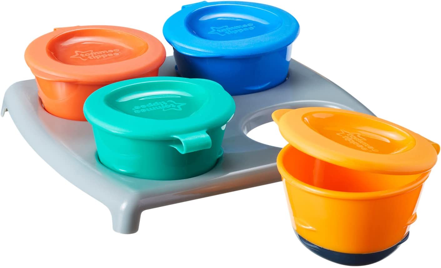 Tommee Tippee Explora Pop Up Freezer Pots and Tray Green and Orange