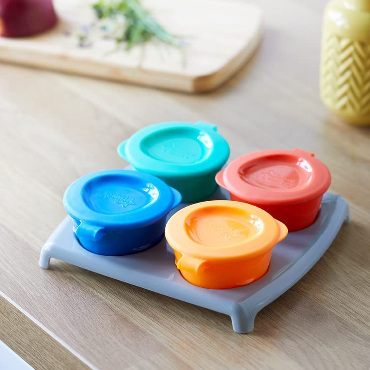 Tommee Tippee Explora Pop Up Freezer Pots and Tray Green and Orange