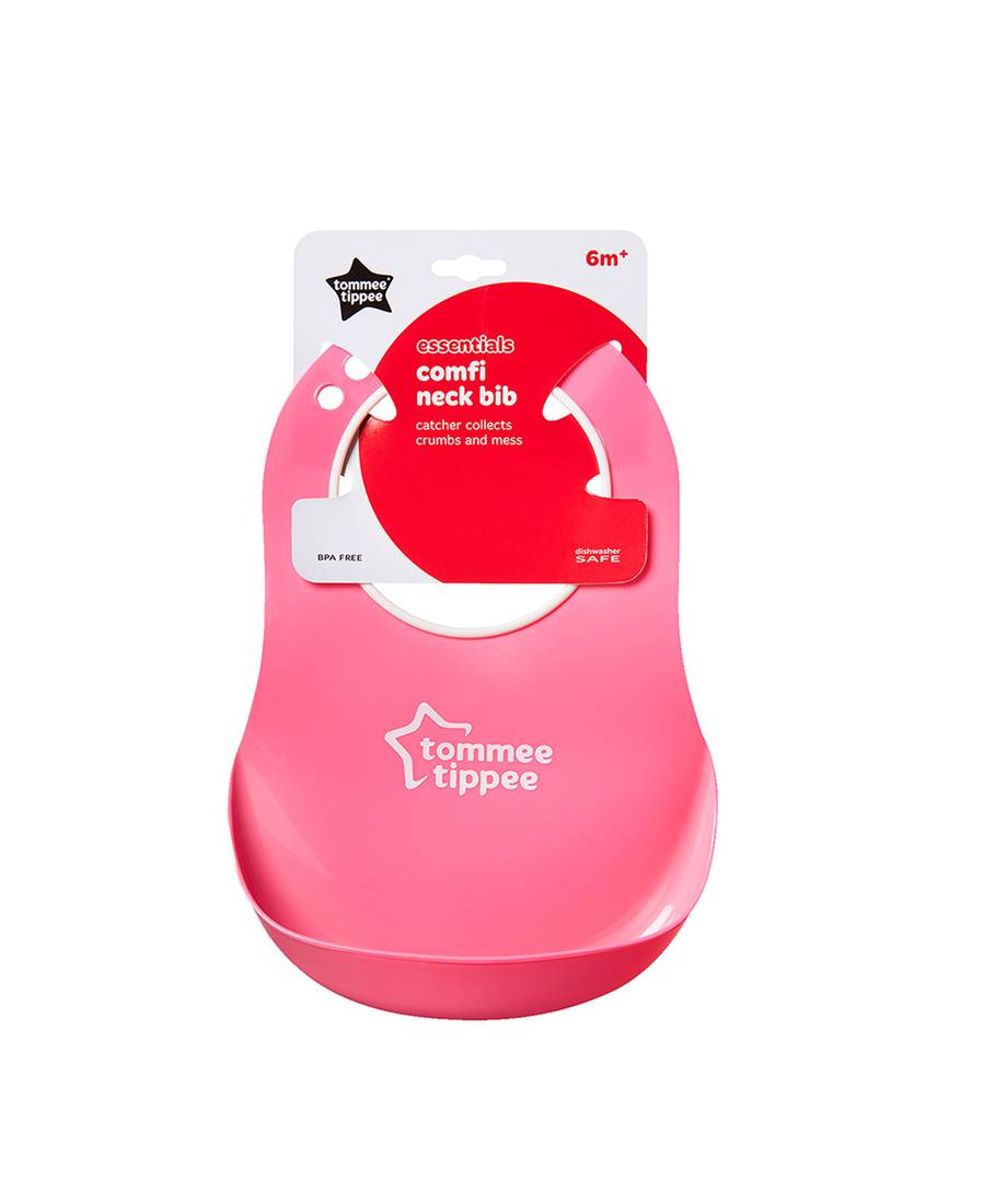 Tommee Tippee - Basics Comfi Neck Bib-Pink