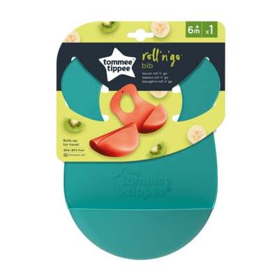 Tommee Tippee - Explora Roll And Go Bib - Kiwi