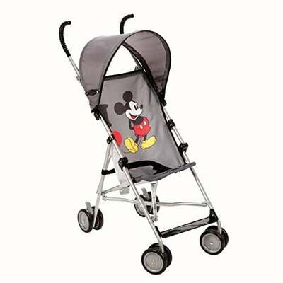 Disney - Mickey Mouse Stroller With Umbrella - Grey