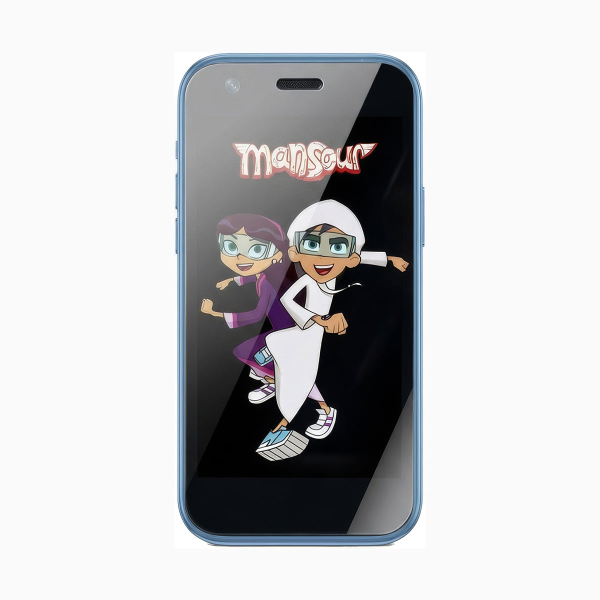 Kanni Mansour Mini Smartphone – Blue| Built for Kids & Trusted by Parents
