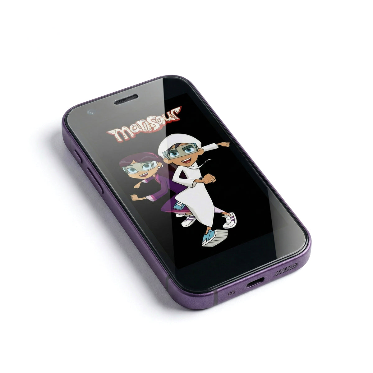 Kanni Mansour Mini Smartphone – Purple | Built for Kids & Trusted by Parents