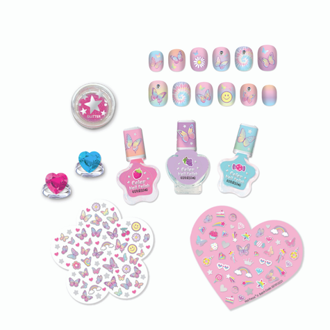 Hot Focus - Blitz And Glitz Nail Art Tie Dye Butterfly