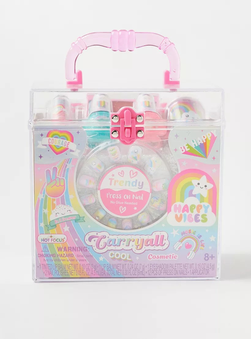Hot Focus - Rainbow Carryall Cosmetic Set - Makeup