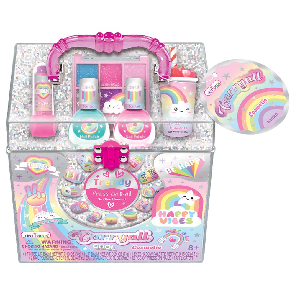 Hot Focus - Rainbow Carryall Cosmetic Set - Makeup