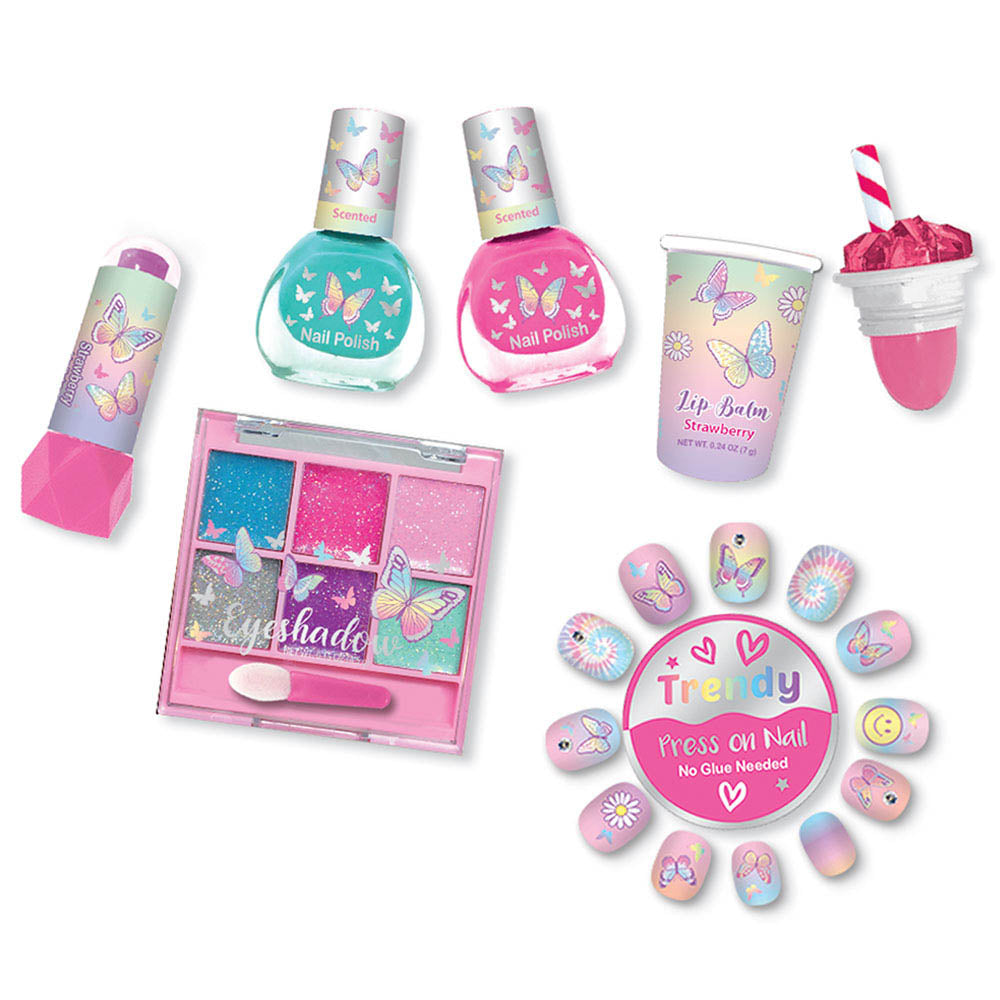 Hot Focus - Tye Die Butterfly Carryall Cosmetic Set - Makeup