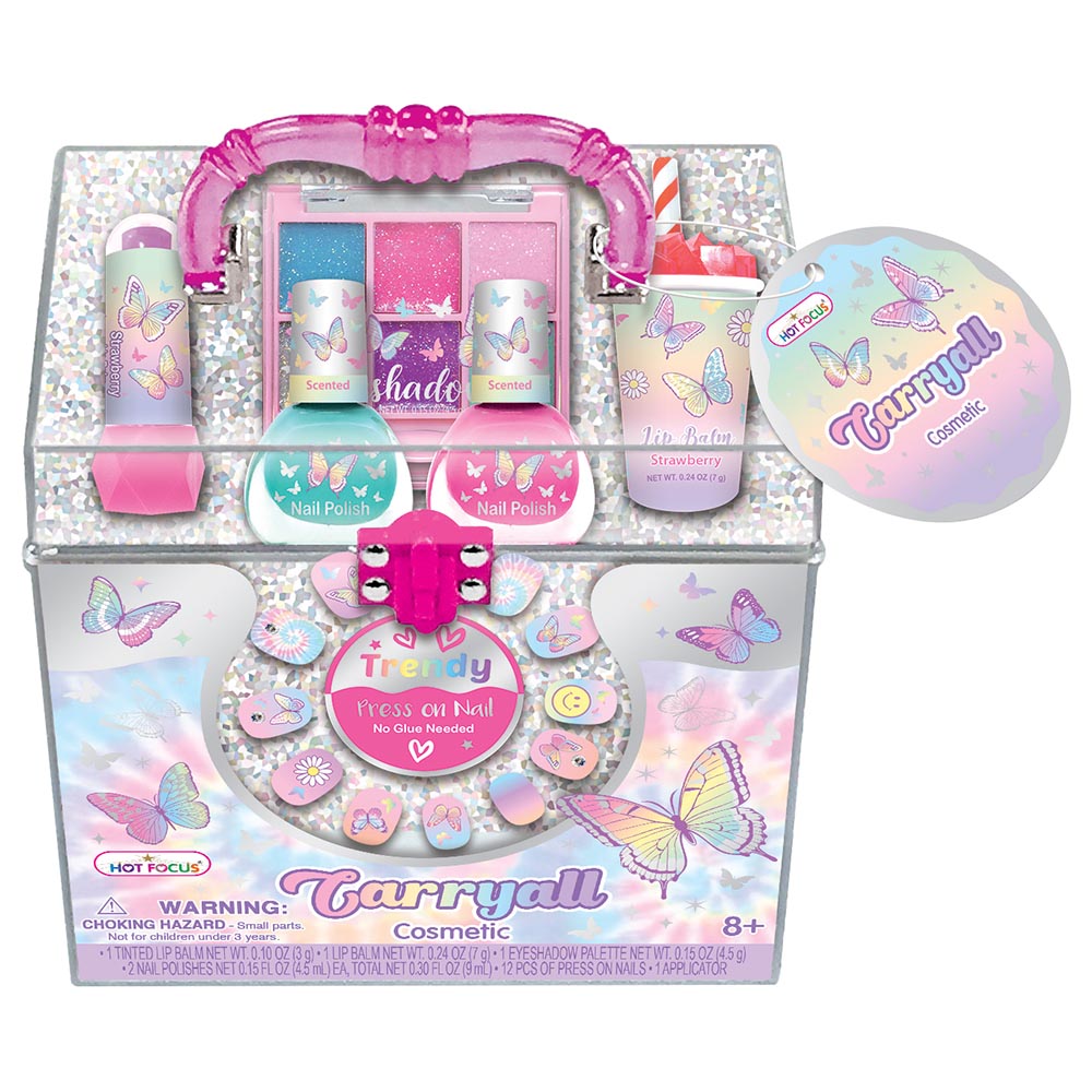 Hot Focus - Tye Die Butterfly Carryall Cosmetic Set - Makeup