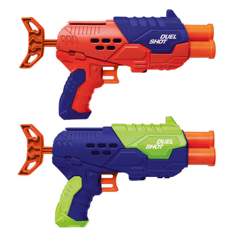 Buzz Bee Air Warriors Duel Shot Dark Blasters Gun-Red And Blue